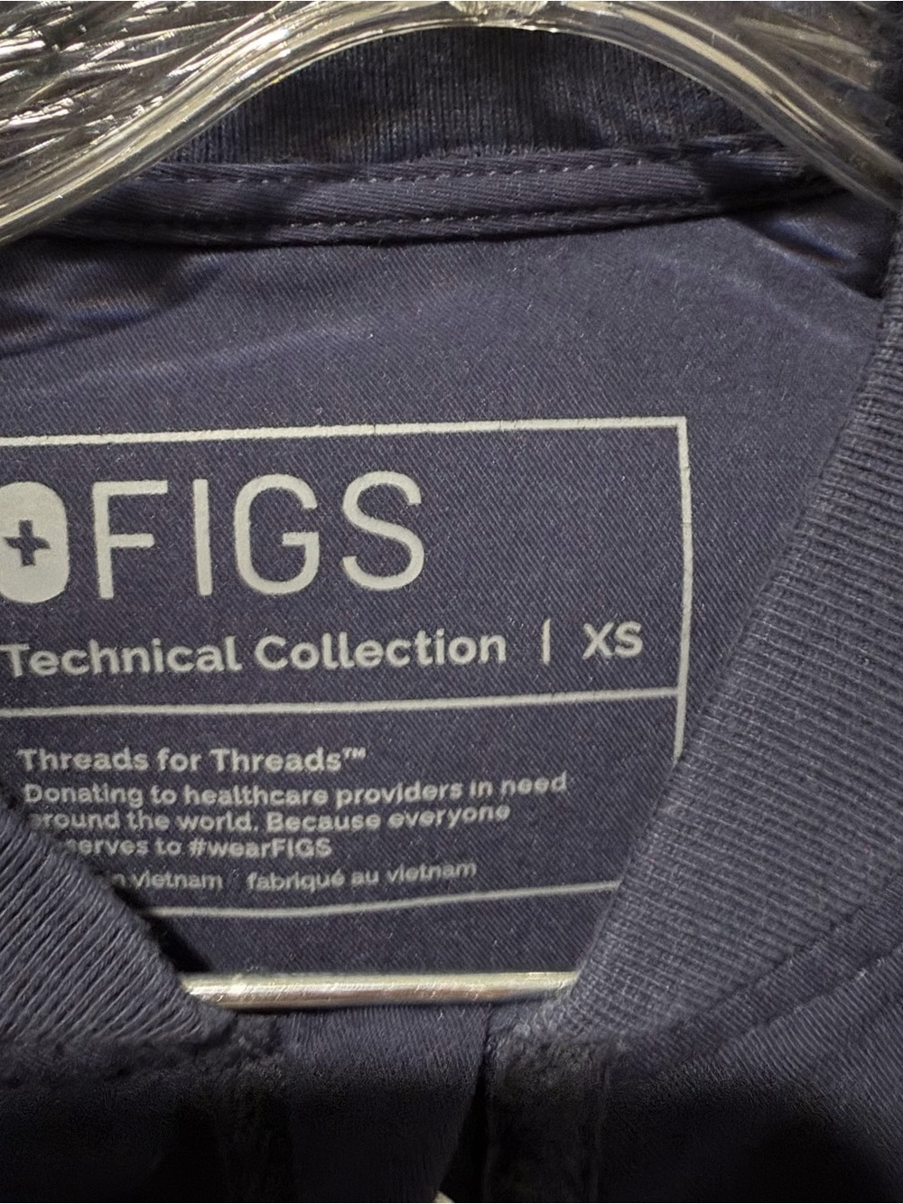 FIGS Bellery Navy Zip Front Jacket with Pockets - Picture 3 of 3